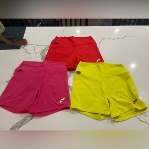 Flag Nor Fail - 3 pairs of Vivid Compression Shorts (Neon, Fuschia and Red)